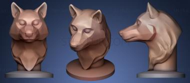 3D модель Волк стилизованный в упрозенном геометрическом стиле (STL)